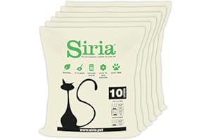 Siria-60L-Arena para Gatos Vegetal y Aglomerante-Set 6 Bolsas de 10 litros