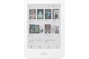 Kobo Clara färgläsare, 15 cm färg E-bläck, vattentät, vit | 6 tum färg E-bläck Kaleido 3, mörkt läge, vattentät, e-böcker, ljudböcker, 16 GB