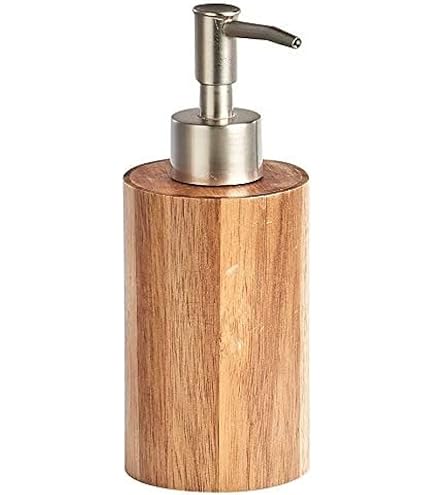 Muzrunq Zeepdispenser, ronde cilinder walnoot houten Muzrunq Zeepdispenser, ronde cilinder walnoot houten