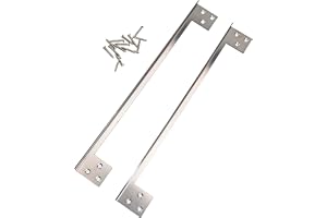 Dörrspärr skyddsplatta L-formad säkerhetsförstärkning för ytterdörrar rostfritt stål stöldskyddslås skydd med skruvar bostäder kommersiellt bruk silver 2-pack (11 tum)