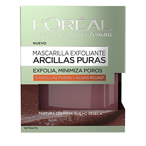 L'Oréal Paris Arcillas Puras Mascarilla Facial Exfoliante Roja - 50 ml