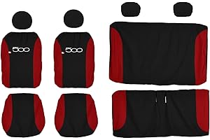 Lupex Shop 500_2_Ro Housses de Siège, Rouge Noir