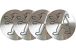 AKXBEFU 4 pièces Cache-Moyeux pour PEUGEOT 108 208 2008 308 3008 4008 508 5008 405 307 505 406 1007 4007 60mm, Centre de Jante Capuchons, Cache Moyeu Roue, Bouchon Jante, Enjoliveur Voiture