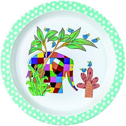 Elmer Baby Plate Diameter 21 cm Multicoloured