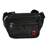 Christian Wippermann Bauchtasche für Herren und Damen aus stark wasserabweisendem und strapazierfähigem Poleyster - perfekt für Sport oder Freizeit