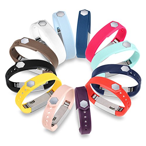 GinCoband 12PCS Fitbit Alta Ersatzschweißarmband mit Schließe für Fitbit Alta Armband ohne Tracker