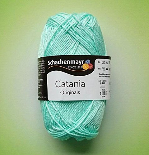 HDK-VERSAND Schachenmayr Catania Strickgarn 50g aus reiner Baumwolle (Mint 385)