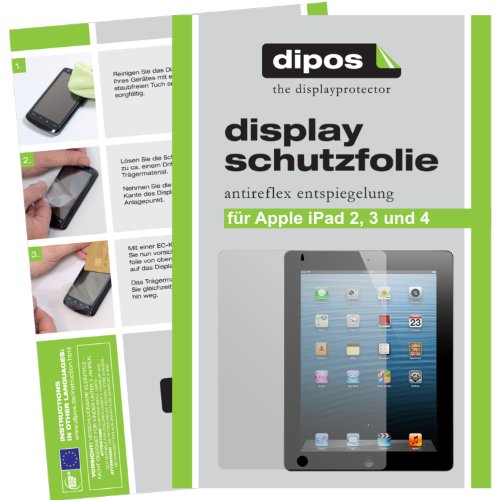 Dipos Antireflex Displayschutzfolie für Apple iPad 3 und iPad 4 - 4