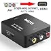 Produktbild AV to HDMI Converter, SXUDA RCA Composite CVBS AV zu HDMI Video Audio Konverter Adapter Mini Box Support 1080P for TV PC PS3 Blue-Ray DVD Xbo SKY HD VHS Videorecorder VCR, Schwarz