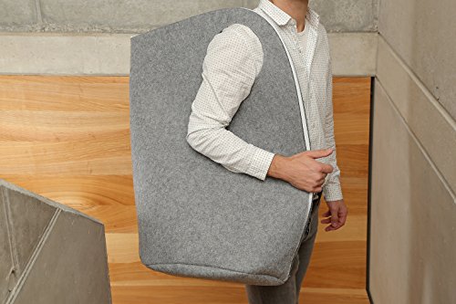 SKASON WALKKI – Wäschesack, Spielzeugsack, Wäschekorb, Wäschesammler, Aufbewahrung, Filz hellgrau - 3