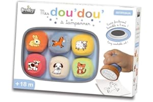 Crea lign'- Tampons Doudou, 18 mois to 99 ans CL140, Blanc