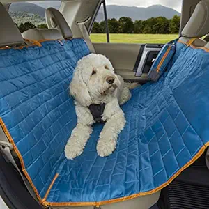 Kurgo Waterproof Loft Hammock-Style Car Seat Cover for Dogs, One Size, Blue/Charcoal