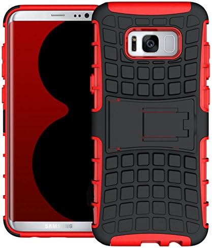 Roreikes Protective Silicone Case for Samsung Galaxy S8 Plus Mobile Phone / 6.2 Inch / Dual Layer / Rugged Armour / Shock-Proof / Blue