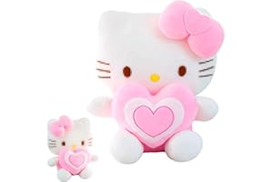 IOSCDH Peluche Hello Kit-Ty Giocattoli Bambola Di Peluche Katie Giocattoli Per Bambini San-Rio Gatto Cartone Animato Regalo Per La Festa Dei Bambini Bambole Di Pezza Carino 30cm