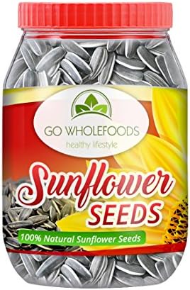 SUNFLOWER SEEDS IN SHELL (GO WHOLE FOODS) Roasted | Unsalted &amp; Nutritious (2kg)