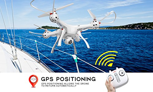 Syma X8PRO RC Quadcopter Drone con cámara giratoria HD 720P Función Headless Auto Hover Mode 2.4GHz 6 Axis Gyro Una tecla para volver blanco