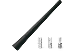 NewTH Universal Autoantenne AM/FM DAB 18cm Kurz Universal Auto Radio Antenne Stabantenne Ersatz Antenne für alle Autos Dachantenne Mast Kit mit Starker Empfangsfunktion Schrauben M4 M5 M6, Schwarz