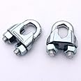 WeighTAJ Wire Rope Clamps/Wire Rope Clips/Wire Rope U-Bolts/ DIN741 Clamps - Ideal for Wire rope Rigging, Fitting, Lifting Rope, Connecting Rope Fitting (5mm/6mm(3/16"), 10)
