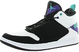 Jordan Mens Fadeaway Leather High Top Basketball Shoes