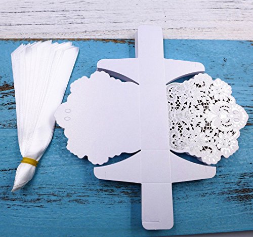 JZK® 50 x Silberne Krone, Geschenkbox Gastgeschenk Bonboniere Box Geschenk Schachtel Süßigkeiten Kartons Hochzeit Kasten, Dekoration Tischdeko Party Favor für Hochzeit Taufe Party Geburtstag etc. (Silber Krone) - 4