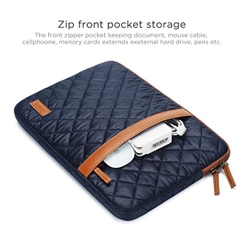 DOMISO 13 – 13.3 Zoll Klassisch Tragbar Laptop Sleeve Case Hülle Beutel Stoßgesichert Anti-Kratzern Schutzhülle Notebook Tasche Schutzabdeckung für 13″ MacBook Air / 13.5″ Microsoft Surface Book, Blau - 3