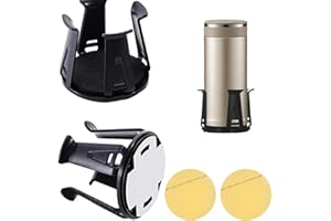 RUAYIA 2 Stück Auto Becherhalter, Universeller Getränkehalter mit Kreisförmige Doppelseitige Klebrige Pads, Mittelkonsole Becherhalter, Auto Getränkehalter für Kaffeebecher und Flaschen