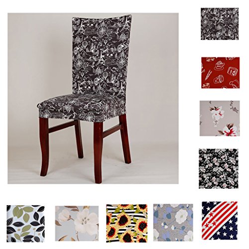 MagiDeal Stretch Spandex Elastisches Stuhl Hussen Stuhlbezug Sitz Schutz – Grün Schwarz - 4