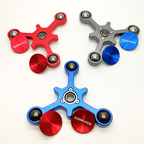 Fidget Spinner Finger Toy Aluminum Alloy Best Stress Reducer Spinning Top for ADHD, Anxiety, Time Killing with Max 4+ Mins Spinning time – by KOMVOX (3 colors) - 4
