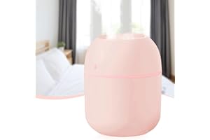 NIUAWASA Mini nawilżacz powietrza - 220 ml Mały przenośny USB zasilany przez USB Chłodne mgły Powietrza Dyfuzor z miękkim światłem nocnym do samochodu Sypialnia Biuro (różowy)