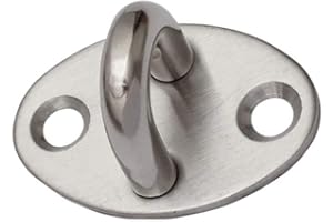 GUMMIPRODUKT Edelstahl Augplatte - verschiedene Modelle und Größen Zurröse Wandöse Ösenplatte Augenplatt Deckenhaken (Modell A, 40x26mm)