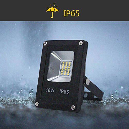 VINGO® 10W LED Fluter Warmweiß Außen Strahler Flutlicht Licht IP65 Leuchtmittel Industrie Fluter Security Light SMD - 6