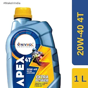 Nivrol Apex 4T 20W40 Engine Oil For Four Stroke Bikes (1 L)