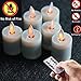 Produktbild 6er LED kerzen mit fernbedienung timer, batteriebetriebene flammenlose kerze für Weihnachten