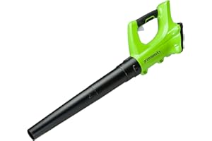 Greenworks Cordless Leaf Blower, Lightweight Axial Battery Leaf Blower 161km/h 9.4m3/min WITHOUT 24V Battery & Charger, Electric Leaf Blower Cordless Garden Blower, 3 Year Guarantee G24AB
