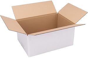 verpacking 25 składanych kartonów 300 x 215 x 140 mm białe kartony wysyłkowe z tektury falistej 1 faliste opakowanie kartonowe KK 30 | DHL paczka M | DPD S | GLS | Pakiet H S | Kartony wysyłkowe