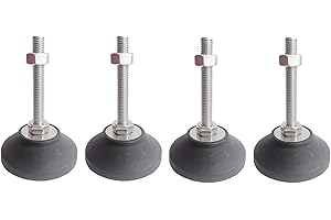 BORDSTRACT Piedi di livellamento della mobilia, 4 pezzi M6 Heavy Duty regolatore di altezza piedino livellatore dimensione filo per tavoli,cassettiera, panca, armadi(D30*M6*L40)