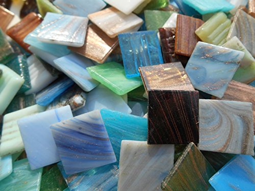 Goldregen Effekt Mosaiksteine Bunt Mix 1000g lose Mosaik Steine zum Basteln 2x2cm - 3