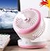 Produktbild SQL Drehbare Befeuchtung Lüfter Mini USB Wiederaufladbare Folding Mute Desktop Fan,Pink