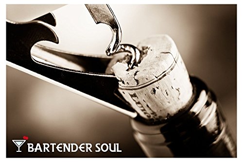 Elegant Korkenzieher (Ebenholz) Mit Doppelscharnierhebel, Professioneller Wein Flaschenöffner, Auswahl an Sommeliers und Kellner, mit Folienschneider, Edelstahl aus harter 420 Grad für Bierflaschen - 6