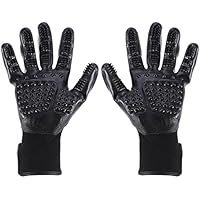 UEETEK Hundesalon-Handschuhe Haustier-Haar-Entferner-Handschuh verbesserte fünf Finger Deshedding Werkzeuge für Katzen und Hunde