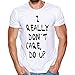 Produktbild I Really Do Care Dont U Melania Trump Reworked Herren T-Shirts Weiß Sommer Kurzarm von Manadlian (XXX-Large, Weiß)