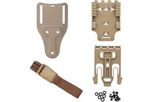 AOTUMUT Kit sistema di bloccaggio rapido, con cinghie per fondina, piattaforma per cosciali a metà corsa (17 cm) Base adattatore QLS 22 19