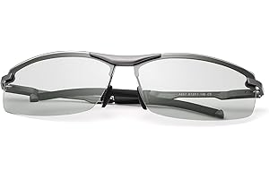 MIRYEA Polarized Photochromic Outdoor Sports Safety Sunglasses for Men Women Anti Glare UV400 Protection for Day and Night Driving Cycling Golf Running Cycling Fishing Eyewear Sun Glasses