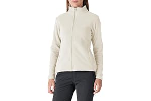 Outdoor Ventures Damen Fleecejacke mit Durchgehendem Reißverschluss Stehkragen Frauen Leichte Fleece Sweatjacke Warme Damenjacke für Laufen, Wandern und Freizeit