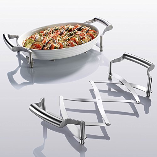 Westmark Ausziehbarer Topf-Untersetzer, 18 – 42 cm, Rostfreier Edelstahl, Flexi, Silber, 16412260 - 4