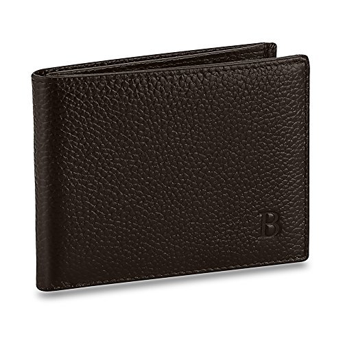Expresstech @ Monedero Cuero Billetera Carteras Carpeta del Cuero para Hombre Tarjetas de Crédito Billetes Crédito Identificación Dinero - Marrón