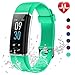Produktbild Lintelek Fitness Armband,Fitness Tracker mit Pulsmesser 0,96 Zoll Farbdisplay Fitness Uhr Armband Uhr Schlafmonitor Aktivitätstracker 14 Trainingsmodi Vibrationsalarm GPS (Gruen) MEHRWEG