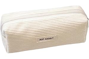 JIEOU Piórnik, organizer na długopisy w stylu vintage, dla chłopców, dziewczynek, pudełko na długopisy z zamkiem błyskawicznym, artykuły dla dorosłych, biały, aktówka