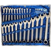 23 Par&ccedil;a Kombine Anahtar Seti &ndash; Krom-Vanadyum &Ccedil;elik &ndash; 6 mm&thinsp;&ndash;&thinsp;24 mm Arası 12 A&ccedil;ı A&ccedil;ık & Kombine Anahtar Takımı &ndash; Dayanıklı El 