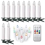 SunJas 10/ 20/ 30/ 40 er Weihnachtsbeleuchtung LED Kerzen in...